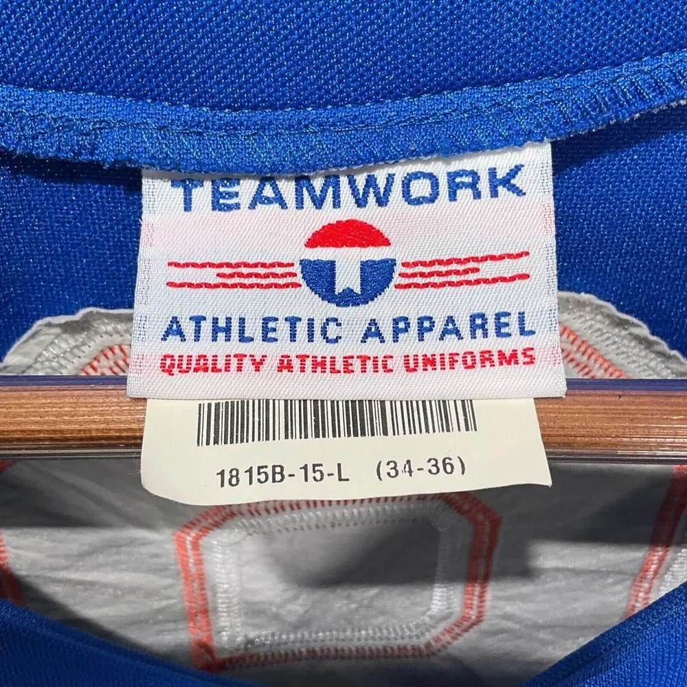 Teamwork Jersey Mens 34-36 Blue Red TITANS 9‎ Baseball Uniform Shirt USA VTG